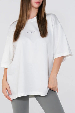 %100 Pamuklu Oversize Tişört